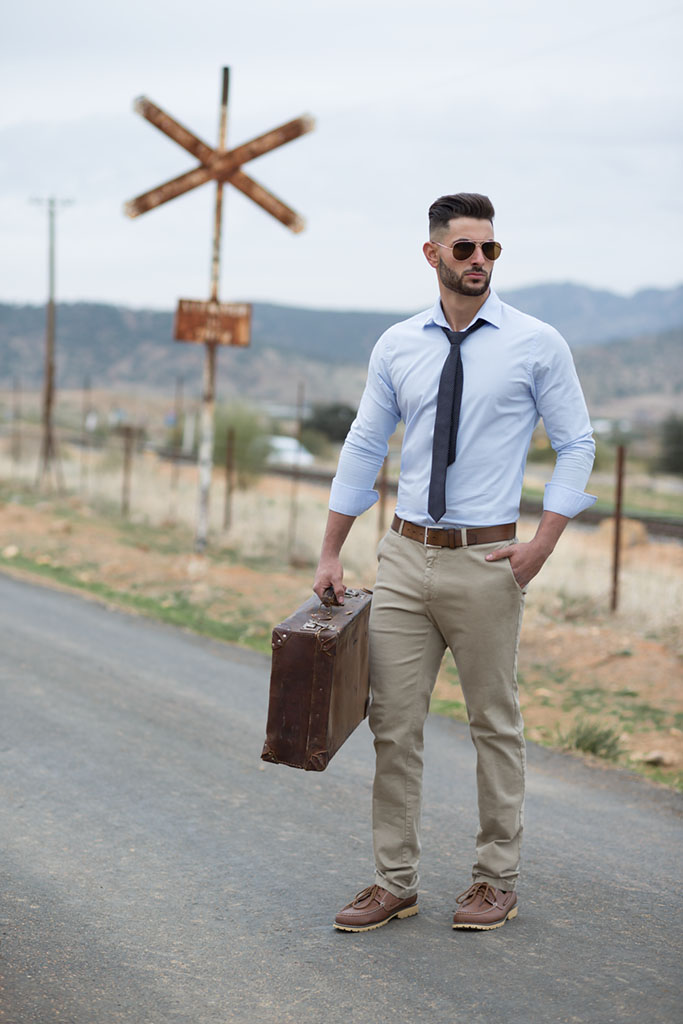 Chino pantalón sport de hombre elástico.