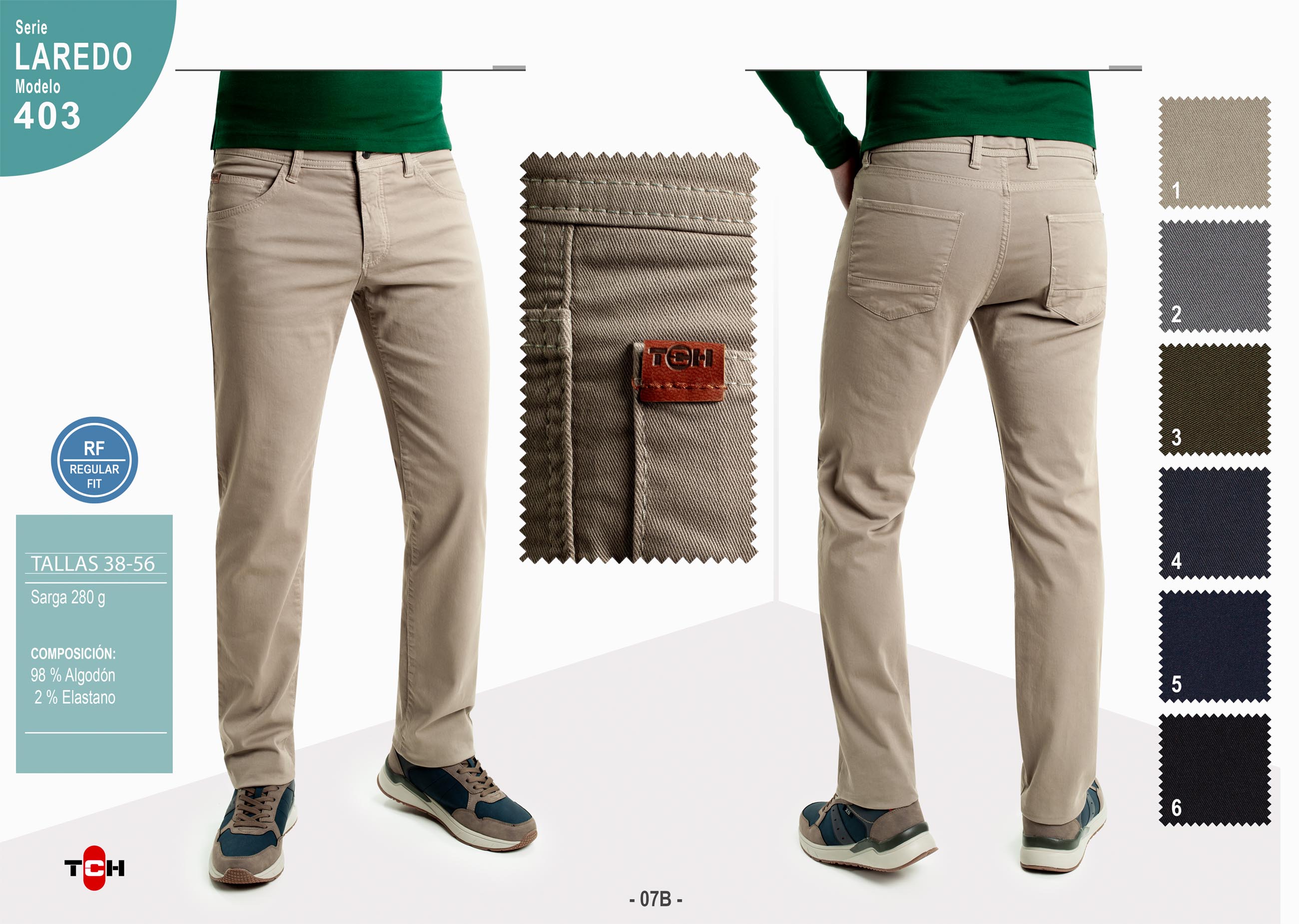 Comprar Pantalón JEANS TCH 5 bolsillos fabricado en algodón con lycra en España