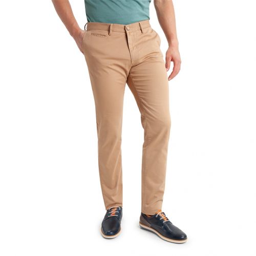 color camel - Pantalón Sport hombre marca TCH tipo chino en colores en Algodón con lycra elástico. Slim fit