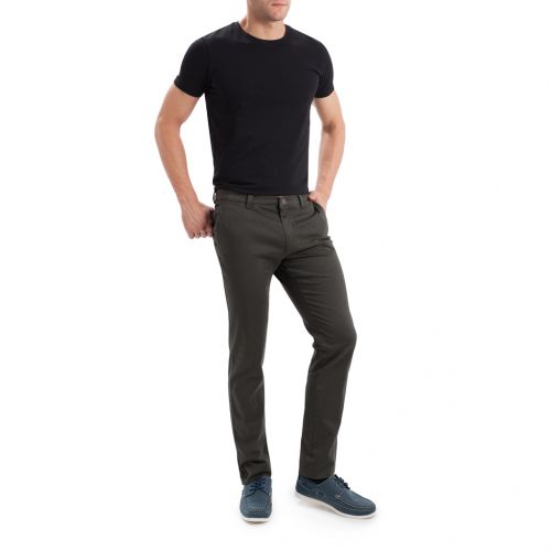 Color verde oscuro - Pantalón TCH Sport tipo chino en colores en Algodón con lycra elástico REGULAR