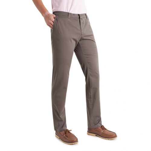 color marron chocolate - Pantalón TCH sport chino, fabricado en gabardina fina elástica algodón con lycra REGULAR