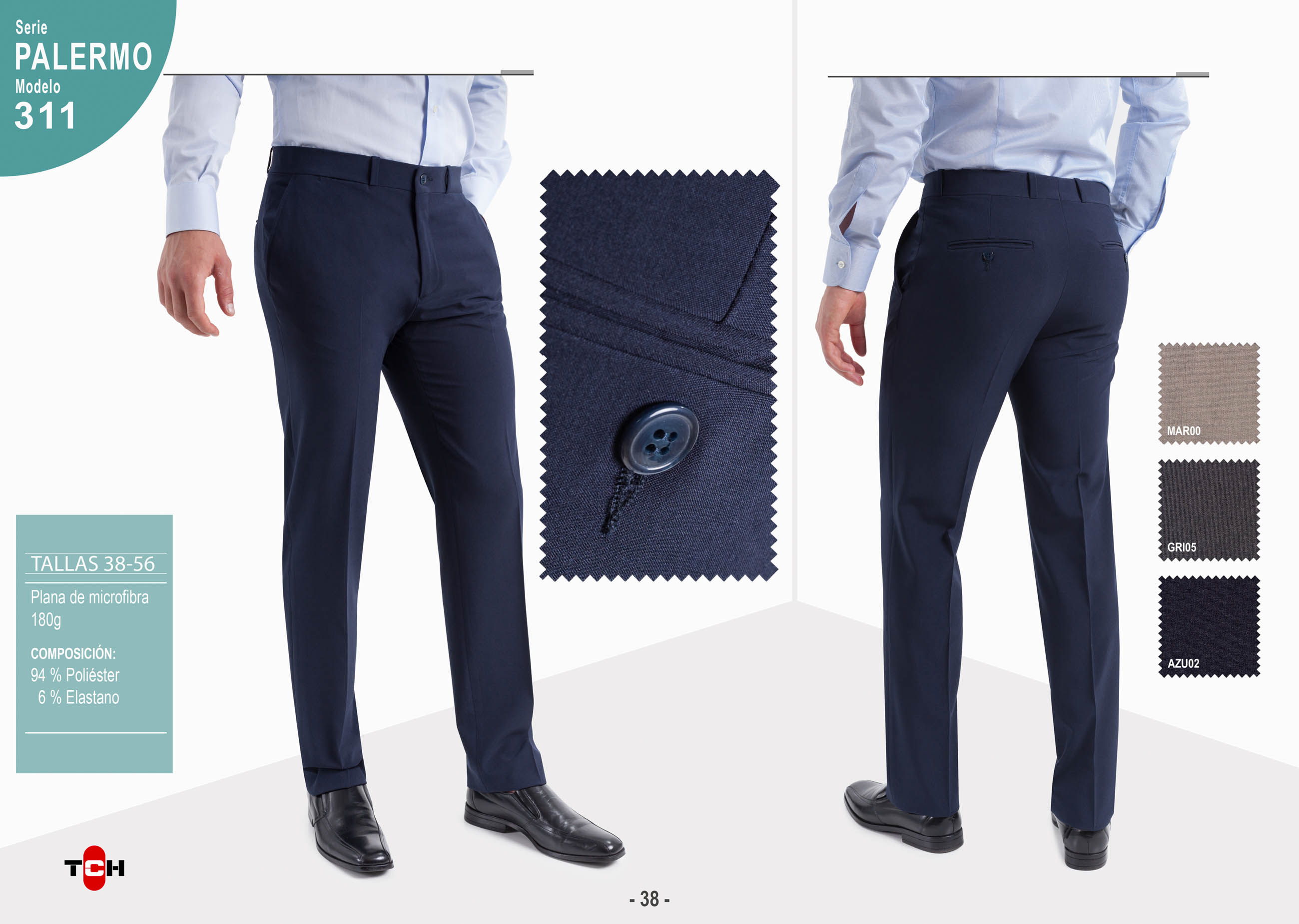 Comprar Pantalón TCH sin pinzas fabricado en microfibra Lycra en España