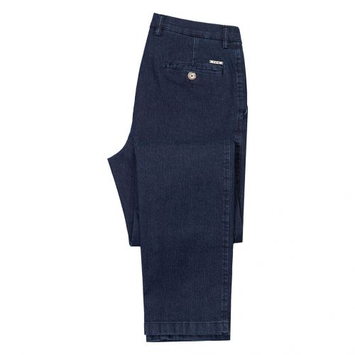 denim azul - Pantalón de hombre TCH Casual Sport de tallas grandes, tipo chino tejido vaquero denim azul de  algodón, poliester con lycra REGULAR fabricado en España.
